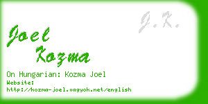joel kozma business card